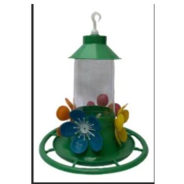 Imagem de Bebedouro para BeijaFlor Luxo Chapéu com Poleiro - MFC, Verde