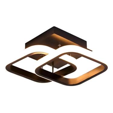 Imagem de Lustre De Teto Led Cor Preto Piktik Para Banheiro 24X20X12,5