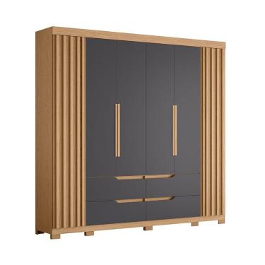 Imagem de Guarda Roupa Doble Casal 6 Portas Albatroz Moveis Freijó/titanium