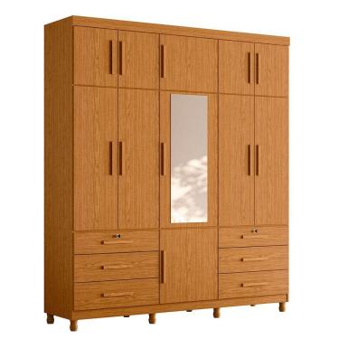 Imagem de Guarda-roupa Triton Plus Albatroz 11 Portas 6 Gavetas Cinamomo