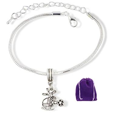 Imagem de Emerald Park Jewelry Pulseira com pingente de corrente de cobra de helicóptero