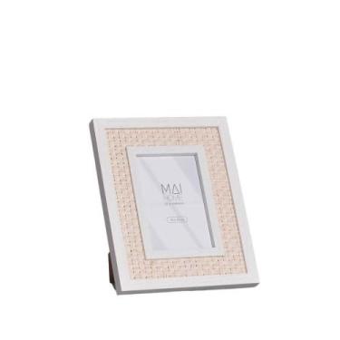 Imagem de Porta Retrato Hana Branco/Palha 10X15 Mdf - Winth