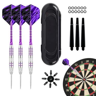 Imagem de Dardos de ponta de aço | Dardos profissionais de ponta de metal | Jogos de bebida para adultos, adolescentes, jovens, mulheres, esportes ao ar livre, gramado, , diversão em família com amigos