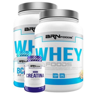 Imagem de Kit 2 Whey Foods 900G+ Bcaa 100G Tangerina - Brn Foods
