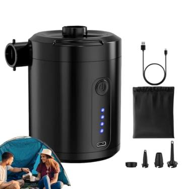 Imagem de Bomba de ar elétrica, inflador de ar pequeno portátil para infláveis, ferramenta de compressor sem fio rápida, inflador de colchão de baixo ruído para barraca de acampamento e prancha de remo