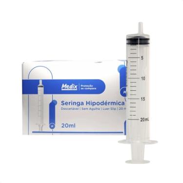 Imagem de Kit com 200 - Seringa de 20ml Sem Agulha Luer Slip da Medix