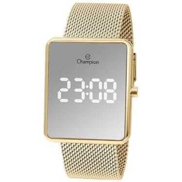 Imagem de Relógio Feminino Champion Digital Led Dourado CH48180B Kit