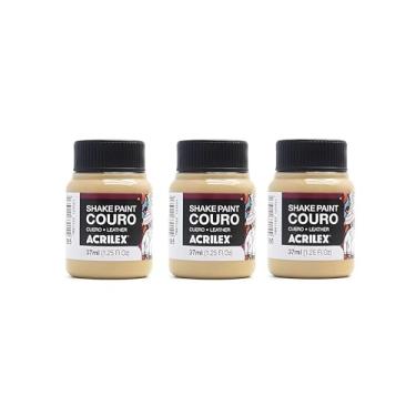 Imagem de Kit 3 Tintas Para Tênis Couro e Tecido Shake Paint Premium 585 Capuccino 37ml Acrilex – Alta Aderência, Durabilidade e Acabamento Uniforme