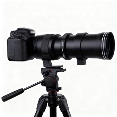 Imagem de Andoer Lente teleobjetiva zoom manual 420-800 mm f/8.3 para Canon EOS Rebel SL2 SL1 T3 T3i T4i T5 T5i T6 T6i T6s T7 T7i 4000D 6D 7D 60D 70D 77D 80D 5D II/III/IV 550D 650D 650D D