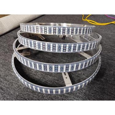 Imagem de Quadriciclo Triplo Dupla fileira RGB Dream Color Chasing Flow Series Luzes de pneu de aro de roda iluminadas LED endereçáveis para carro off-road caminhão aplicativo iluminado + controle remoto (luzes