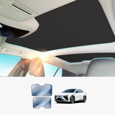 Imagem de Para-sol de teto dobrável compatível com Lexus RZ300E RZ450E 2023-Present EB10 Acessórios atualizados refletor de calor janela interior do carro sombra solar (preta)