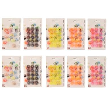 Imagem de CUOFYUNL 150 unidades de bobinas coloridas em cores sortidas, bobinas de costura de plástico transparentes e duráveis ​​para trabalho manual de máquina