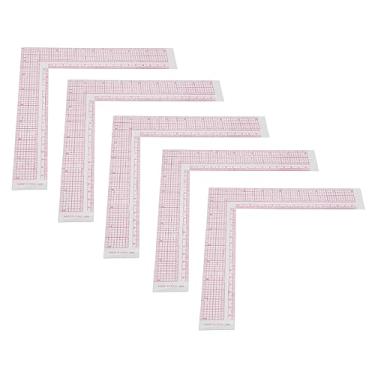 Imagem de aqxreight Régua de Costura Profissional de Alta Precisão, Escala Transparente, Plástico Em Forma de L, Régua de Medição de Costura para Alfaiates, Combinando Funções de Vestuário, Uma Em Forma de L como