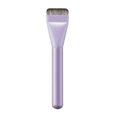 Imagem de Pacote com 2 pincéis de base plana, roxo - Espátula de maquiagem coreana para base líquida e mistura de creme