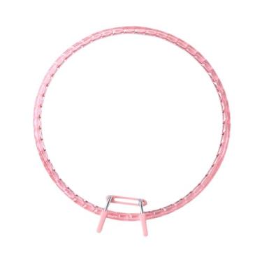 Imagem de Baoblaze Bastidor circular para bordado de 6,30 polegadas, ideal para ponto cruz, artesanato, bordado, guirlandas de casamento e costura, Rosa