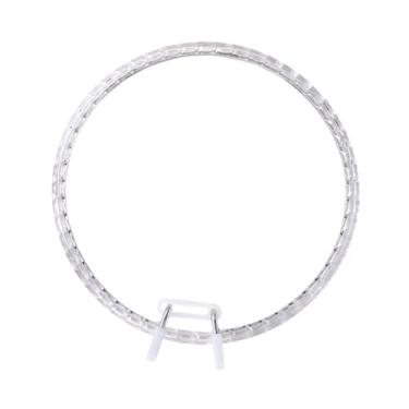 Imagem de Baoblaze Bastidor circular para bordado de 6,30 polegadas, ideal para ponto cruz, artesanato, bordado, guirlandas de casamento e costura, Claro