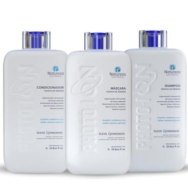 Imagem de Kit Terapia de Ozônio 1L - Shampoo + Máscara + Condicionador - Natureza Cosméticos