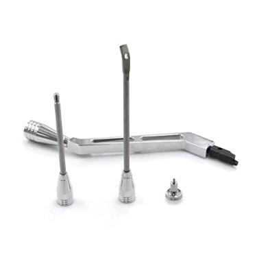 Imagem de Semme Kit de Alavanca de Coluna de Direção Alumínio de Boleto Polido CNC Usinado Braço de Mudança de Direção Botas de Perigo de Sinal de Mudança Substituição da Alavanca de Inclinação