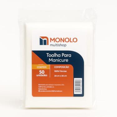 Imagem de Toalha Descartável Manicure 20x30 Cm Alta Absorção Profissional Multiuso Cutícula Unha Viscose Salão Marca MONOLO MULTISHOP (Branco)