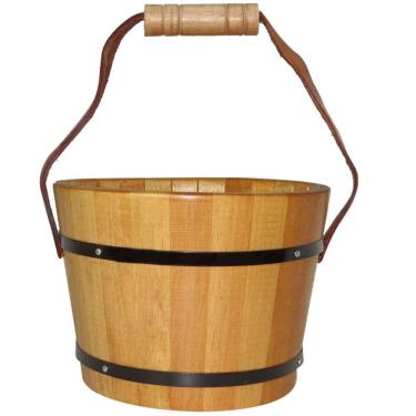 Imagem de Balde em Madeira 8 Litros para Sauna Seca 000767 SODRAMAR