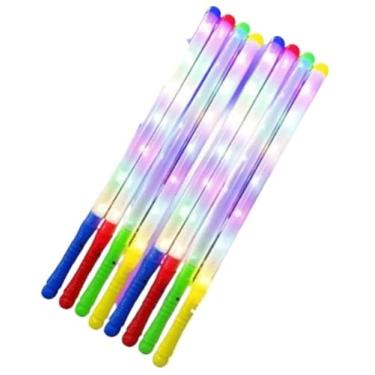 Imagem de Kit Bastão Led Festa 20 unidades Neon Espuma Plástico Balada Formatura Casamentos 2/5/10/20 (5,Espuma)