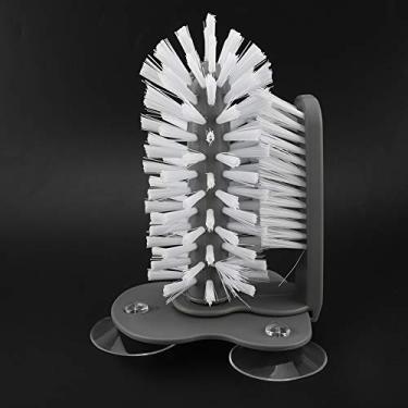 Imagem de GLOGLOW Limpador de Escova de Copo de Vidro, Escova Dupla Face de 360 ​​graus Com 3 Ventosas, para Garrafas Esportivas, Copos de Vinho, Canecas de Viagem