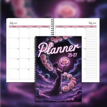 Imagem de 1 agenda 2025-2027, caderno espiral A5 com um caderno de tarefas, planejador de trabalho diário, perfeito para planejamento de casa e escritório (14,7 x 20,8 cm, 120 páginas) (C)