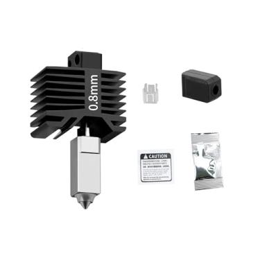 Imagem de Atualização hotend compatível com bambu lab p1p/x1c/p1s/x1-cabeça de impressão de bico de aço endurecido, peça de reposição de impressora 3d(X1 P1 Hotend 0.8mm)