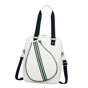 Imagem de IEUDNS Bolsa para Raquete de Tênis à água, Prática E Moderna, Ideal para Viagens E Atividades Ao Ar Livre, para Iniciantes, Bolsa Transversal Branca