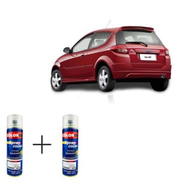 Imagem de Spray automotivo vermelho bari + spray verniz 300ml - Sherwin Williams
