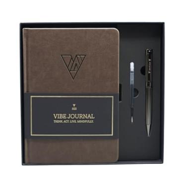 Imagem de The Vibe Journal - Conjunto de canetas: um diário de mindfulness guiado de 13 semanas para homens | Conteúdo diário exclusivo, instruções atenciosas, exercícios práticos, dicas e treinamento