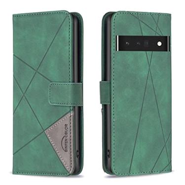 Imagem de YUNCHAO Caixa de telefone Para o Google Pixel 7 Pro 5G BF05 Magnetic File Rhombus Texture Leather Case capa para celular