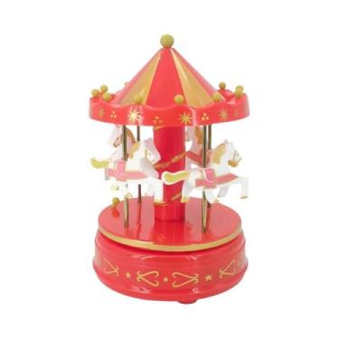 Imagem de Caixa De Música Carrossel Para Presente De Aniversário De Bebê, 4 Cava