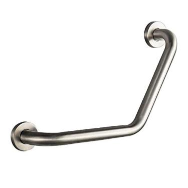Imagem de Barra de apoio de banheiro barra de apoio para chuveiro em forma de L corrimão de banheira de banheiro antiderrapante barra de apoio de aço inoxidável barra de trilho de parede alça de segurança