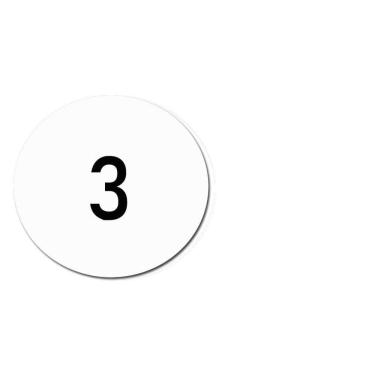 Imagem de Etiqueta Adesiva 13mm Número 3 - Rolo 1000