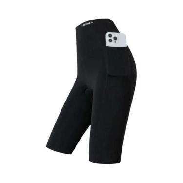 Imagem de Leggings Femininas plus Size De Cintura Alta Com Bolso, Shorts Elástic