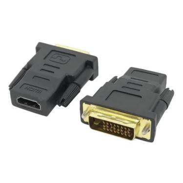 Imagem de Kit 2 Conector Adaptador Dvi-d (24+1) M X Hdmi F Full Hd