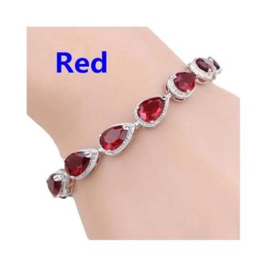 Imagem de Pulseira Elegante De Cristal E Pedras Preciosas Para Mulheres, Joia Ch