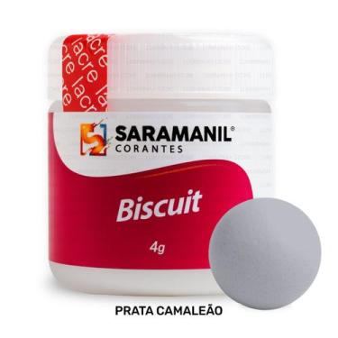 Imagem de Corante em Pó p/ Biscuit Camaleão Prata 4grs Saramanil