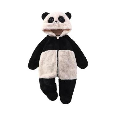 Imagem de Macacão De Inverno Para Bebês 0-12M Com Capuz De Urso Panda, Jumpsuit 