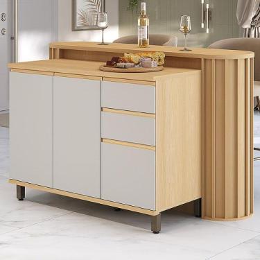 Imagem de Bancada de Cozinha Com Balcão 100 MDF 164cm Aura Luciane Móveis - Kit,