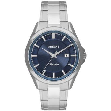 Imagem de Relógio Masculino Orient MBSS1455 Redondo Aço, Azul
