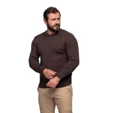 Imagem de Suéter Masculino Tricô Lã Mescla Moscou 7176-Masculino