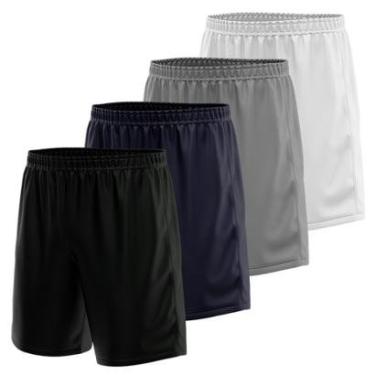 Imagem de Kit 4 Calção Short Futebol Basquete Vôlei Bermuda Dry Treino Academia-Masculino