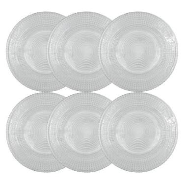 Imagem de Conjunto 6 Pratos Fundo Vidro Firenze Transparente - Durax