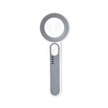 Imagem de Lupa De Mão LED Recarregável 12X Com 3 Modos Para Leitura, Joias E Ins