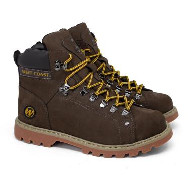 Imagem de Bota Casual Masculina West Coast WC 08 Couro Nobuck Conforto Cadarço Cano Médio 311001-Masculino