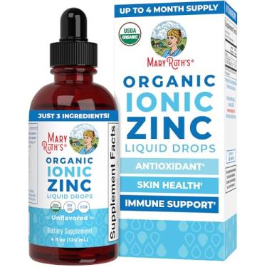 Imagem de MaryRuth Organics Suplementos De Zinco Para Suporte Imunológico, Zinco Iônico Para Crianças E Adultos, Suplemento De Zinco Líquido, Suprimento Para 40 Dias, Sulfato De Zinco, Suplemento Para Cuidados