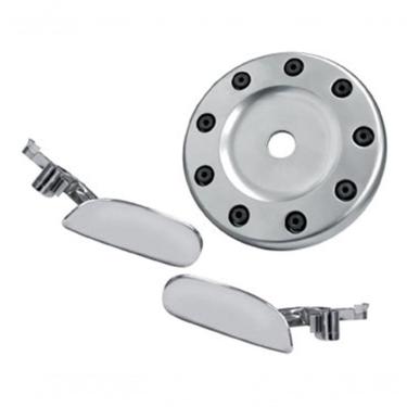 Imagem de Kit Tuning para Veículo com Aplique da Tampa de Combustível e Maçanetas Internas Modelo F103 Peugeot 206 2 Portas Prata