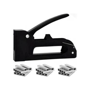 Imagem de Grampeador para Tapeceiro com 100 Grampos de 08MM, Recarga Rápida, Preto Startools